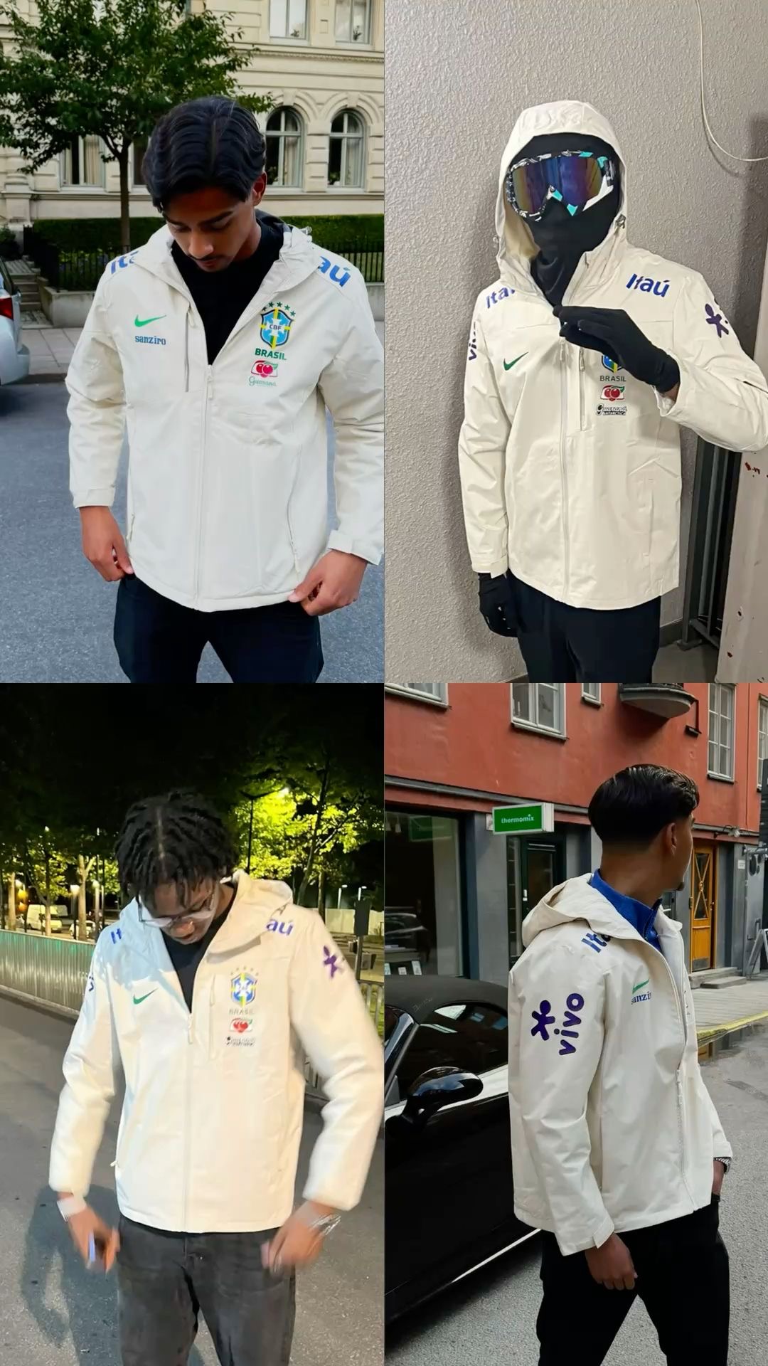 La veste Brésil portée